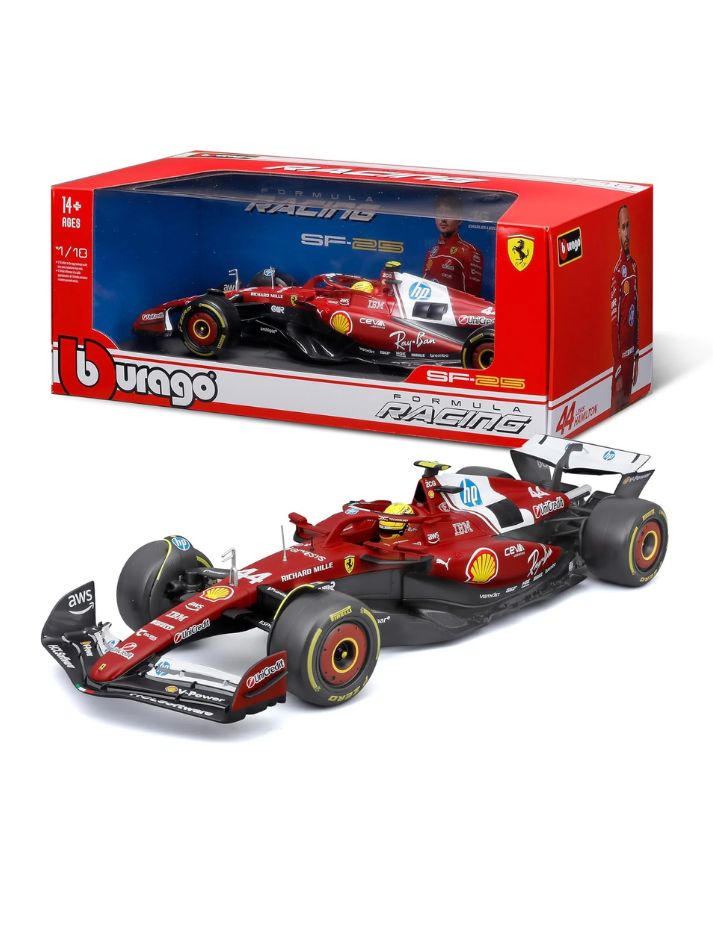 Modellino auto Burago in scala 1:18 FERRARI - F1 SF-25 2025 #44 HAMILTON-1
