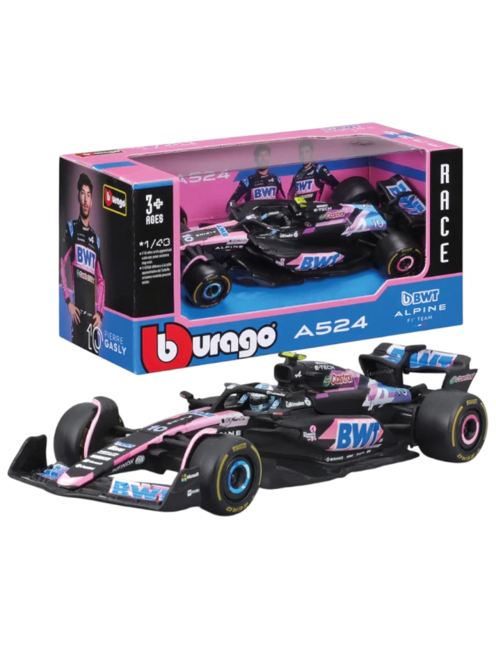 Modellino auto Burago in scala 1:43 BWT ALPINE - F1 A524 2024 #10 GASLY