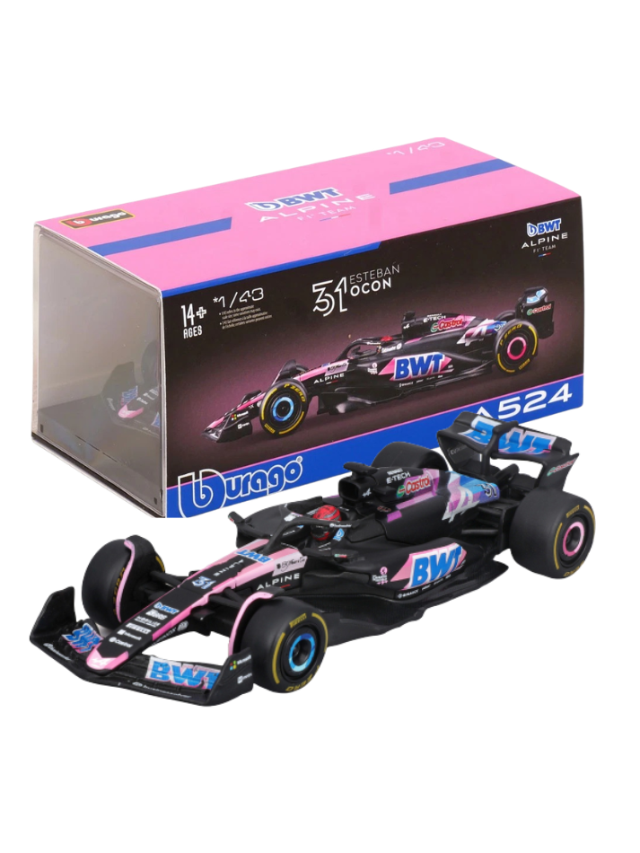 Modellino auto Burago in scala 1:43 BWT ALPINE - F1 A524 2024  #31 OCON Signature