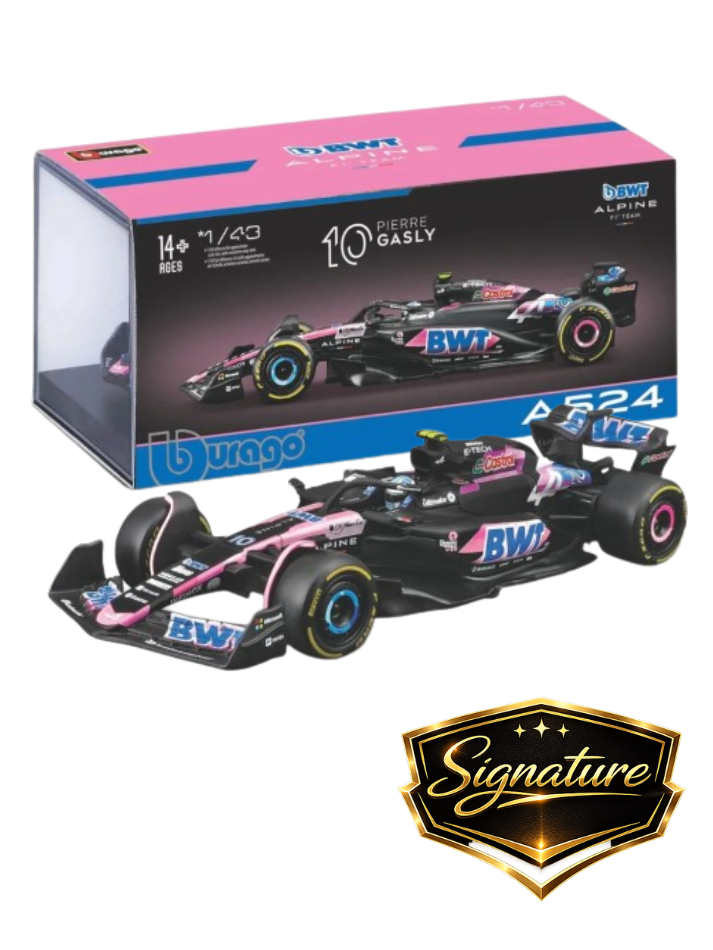 Modellino auto Burago in scala 1:43 BWT ALPINE - F1 A524 2024  #10 GASLY Signature-1