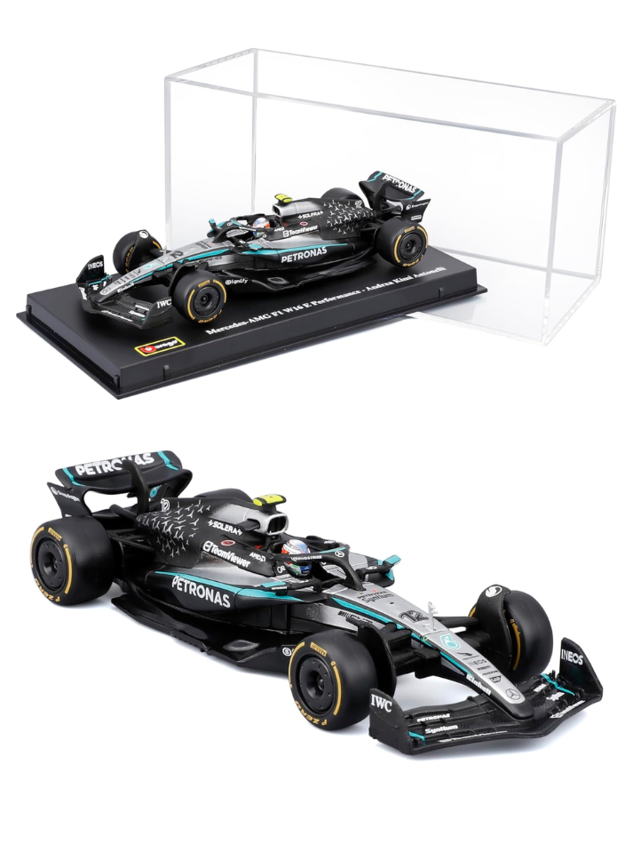 Modellino auto Burago in scala 1:43 MERCEDES AMG - F1 W16 2025 #12 KIMI ANTONELLI Signature