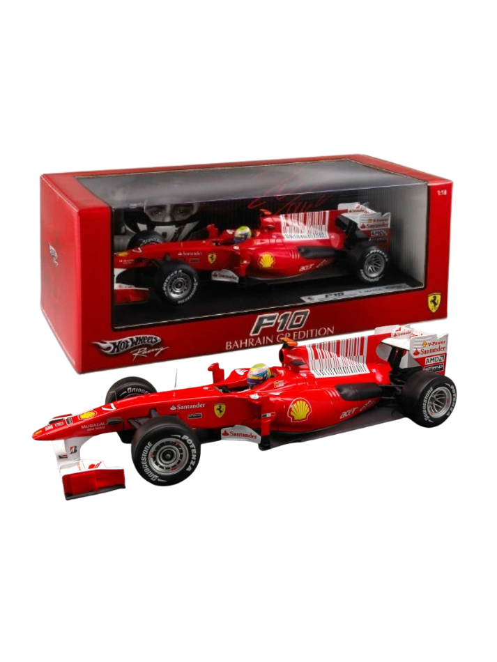 Modellino auto in scala 1:18 FERRARI HOT WEELS FORMULA1 F10 FELIPE MASSA-1