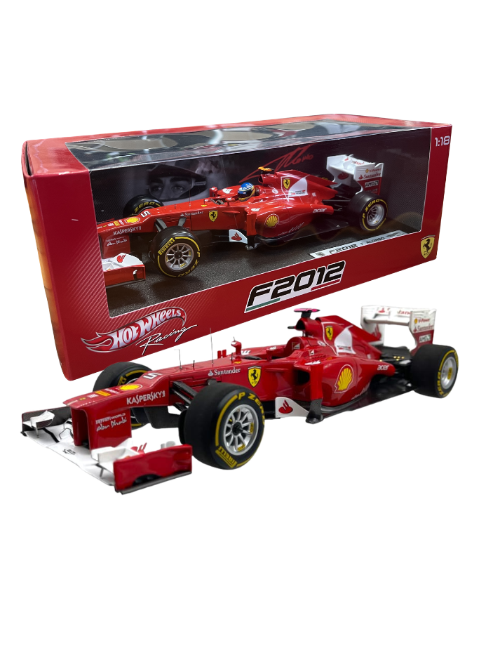 Modellino auto in scala 1:18 FERRARI HOT WEELS FORMULA1 F2012 FERNANDO ALONSO