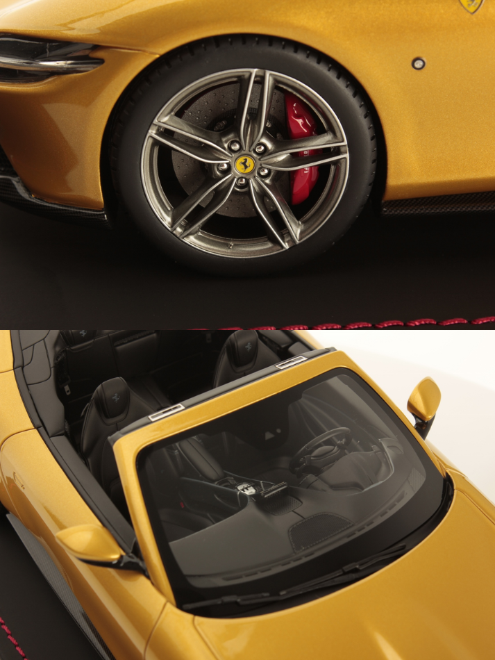 Modellino auto in scala 1:18 FERRARI ROMA SPIDER GIALLO MONTECARLO-5