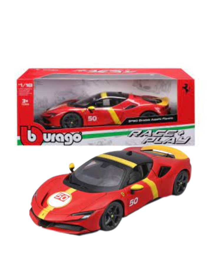 Modellino auto Burago 1:18 FERRARI SF90 STRADALE ASSETTO FIORANO red