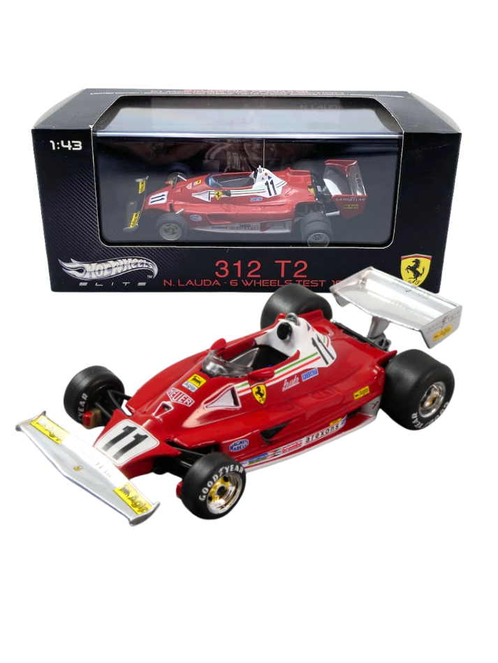 Modellino auto in scala  1:43 ELITE HOT WEELS FERRARI 312  T2 -VILLENEUVE - GP CANADA 1977-1