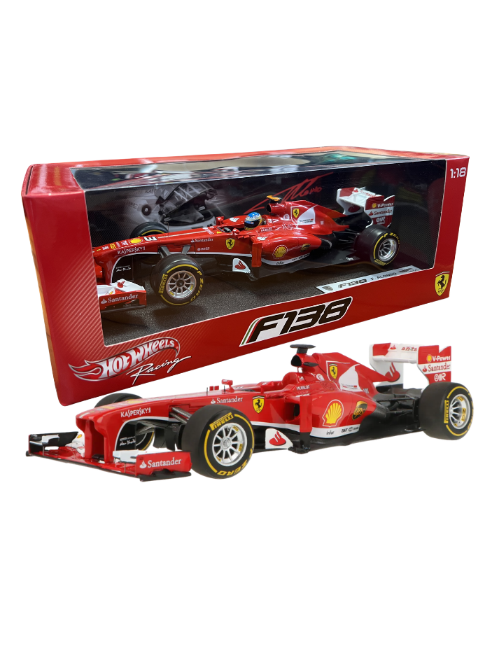 Modellino auto in scala FERRARI HOT WEELS FORMULA1 F138 FERNANDO ALONSO-1
