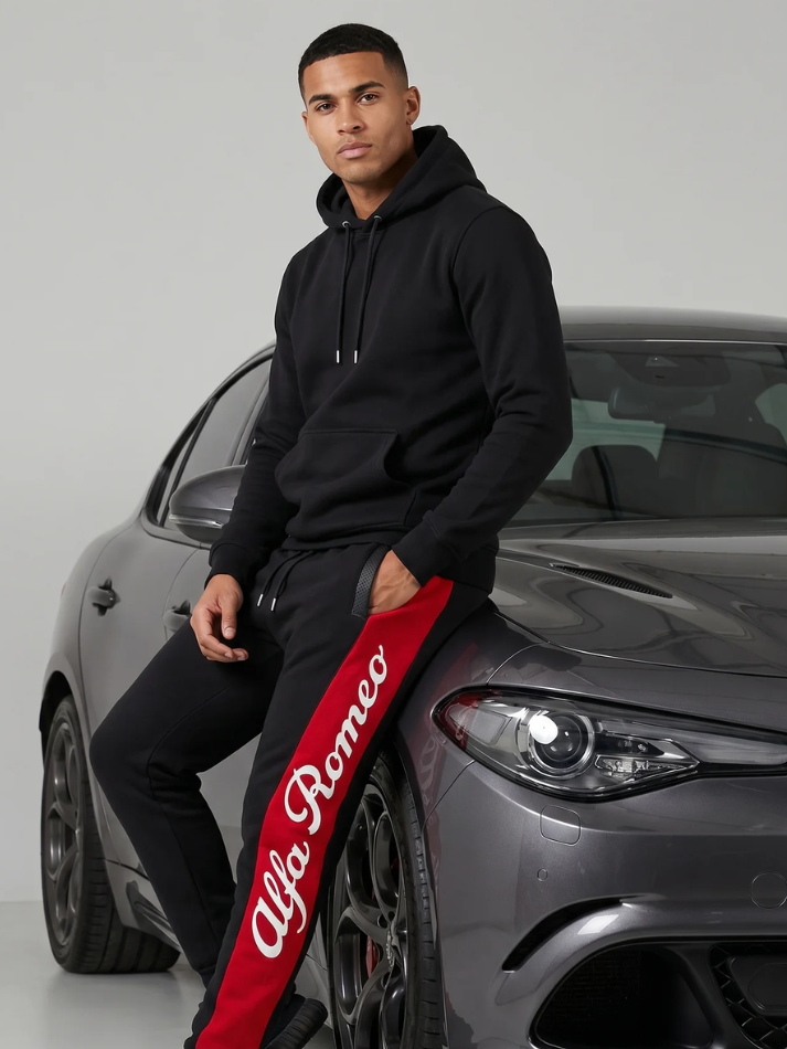 Pantalone Jogger Nero Alfa Romeo nero-3