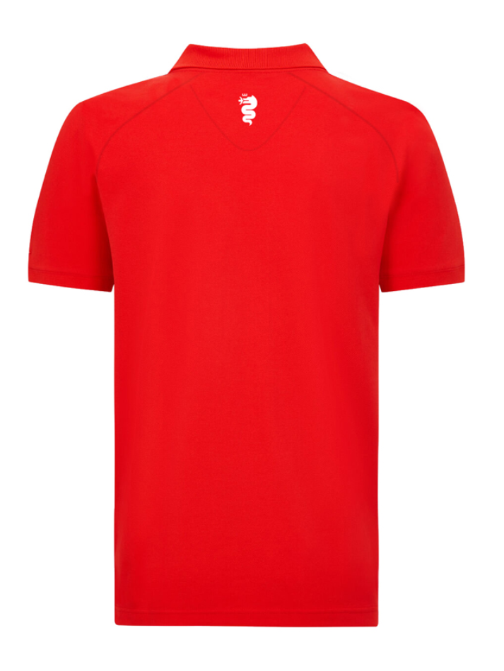 Polo da uomo Alfa Romeo classic con logo serpentine verde/rossa-4