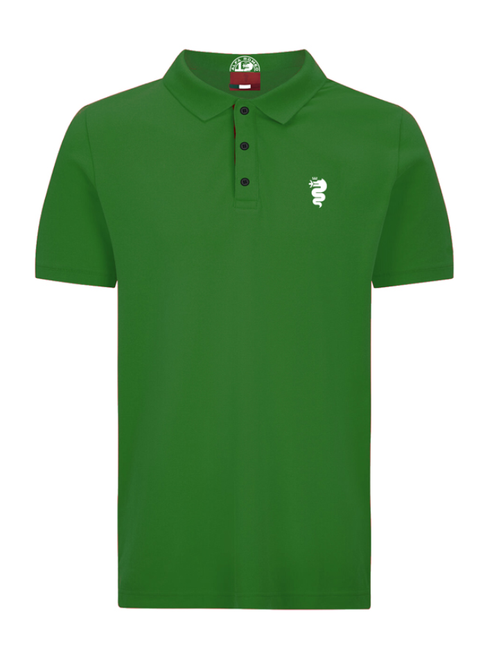 Polo da uomo Alfa Romeo classic con logo serpentine verde/rossa-7
