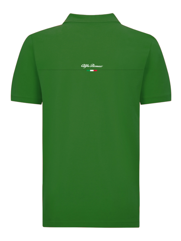 Polo da uomo Alfa Romeo classic con logo serpentine verde/rossa-8