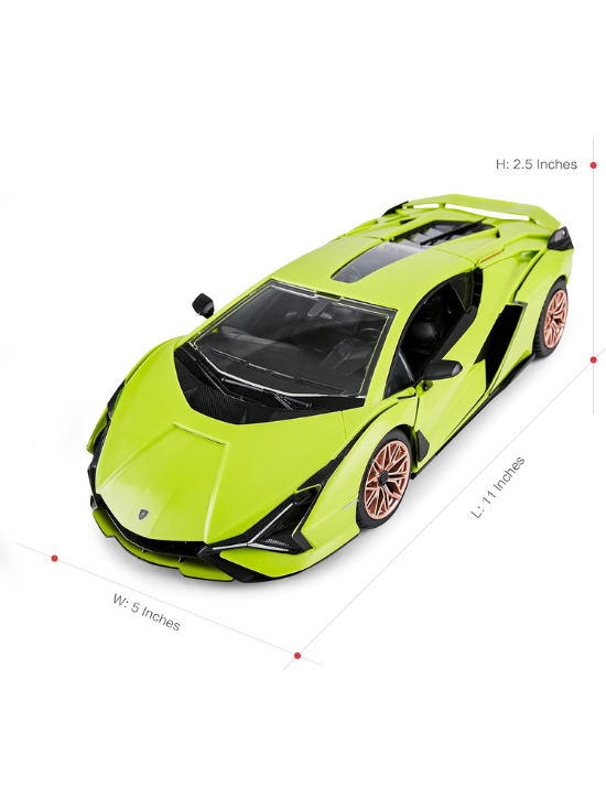 RASTAR Modellino auto con kit montaggio in scala 1:18 Lamborghini Sian FKP37 RC Car Kit Green-3