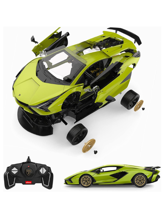 RASTAR Modellino auto con kit montaggio in scala 1:18 Lamborghini Sian FKP37 RC Car Kit Green-6