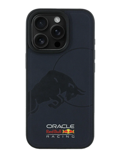 REDBULL RACING - MAGSAFE MESHED PU LEATHER CASE WITH 3D RUBBER DRIVER NUMBER ONE - NAVY-1