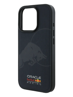 REDBULL RACING - MAGSAFE MESHED PU LEATHER CASE WITH 3D RUBBER DRIVER NUMBER ONE - NAVY-2