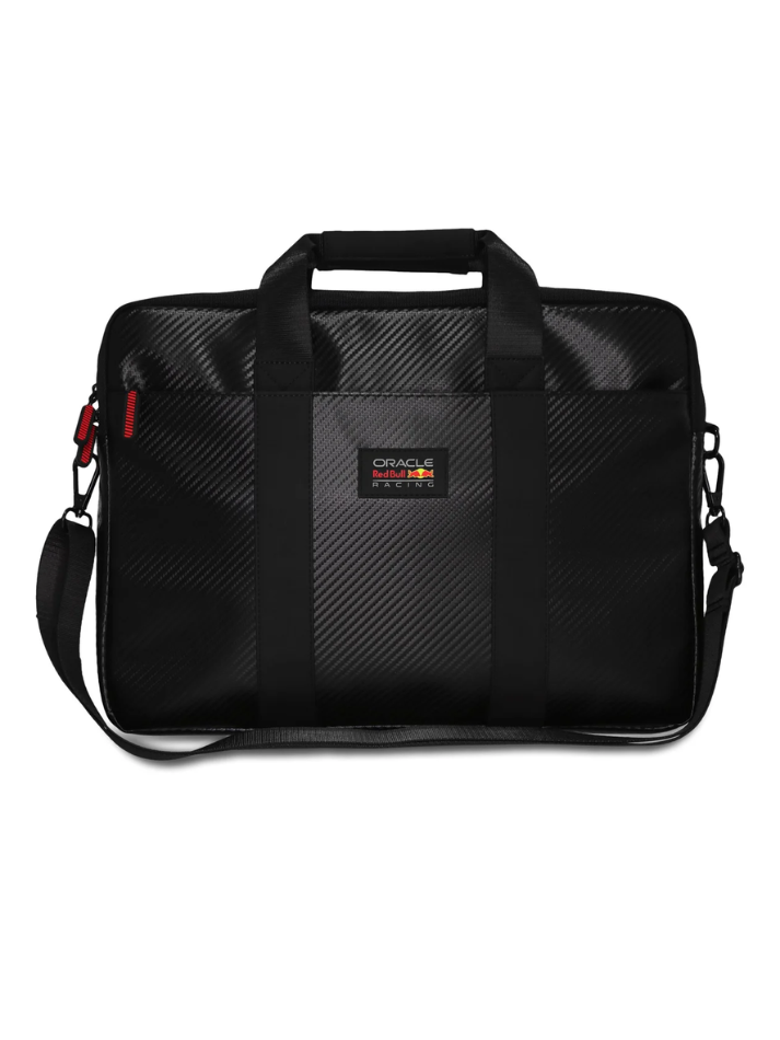 REDBULL RACING – PU CARBON COMPUTER BAG 15” WITH HANDLES AND LOGO – BLACK-1