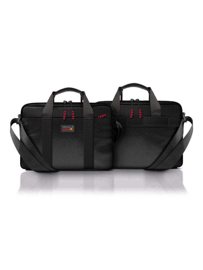 REDBULL RACING – PU CARBON COMPUTER BAG 15” WITH HANDLES AND LOGO – BLACK-4