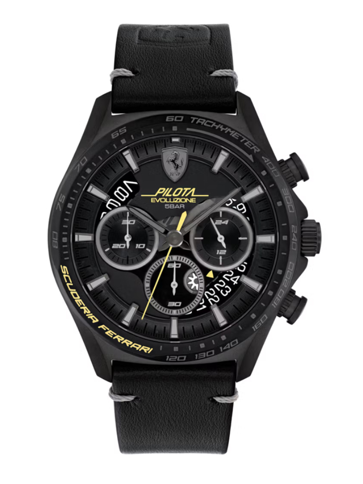 Scuderia Ferrari Orologio Pilota Evo Nero-1