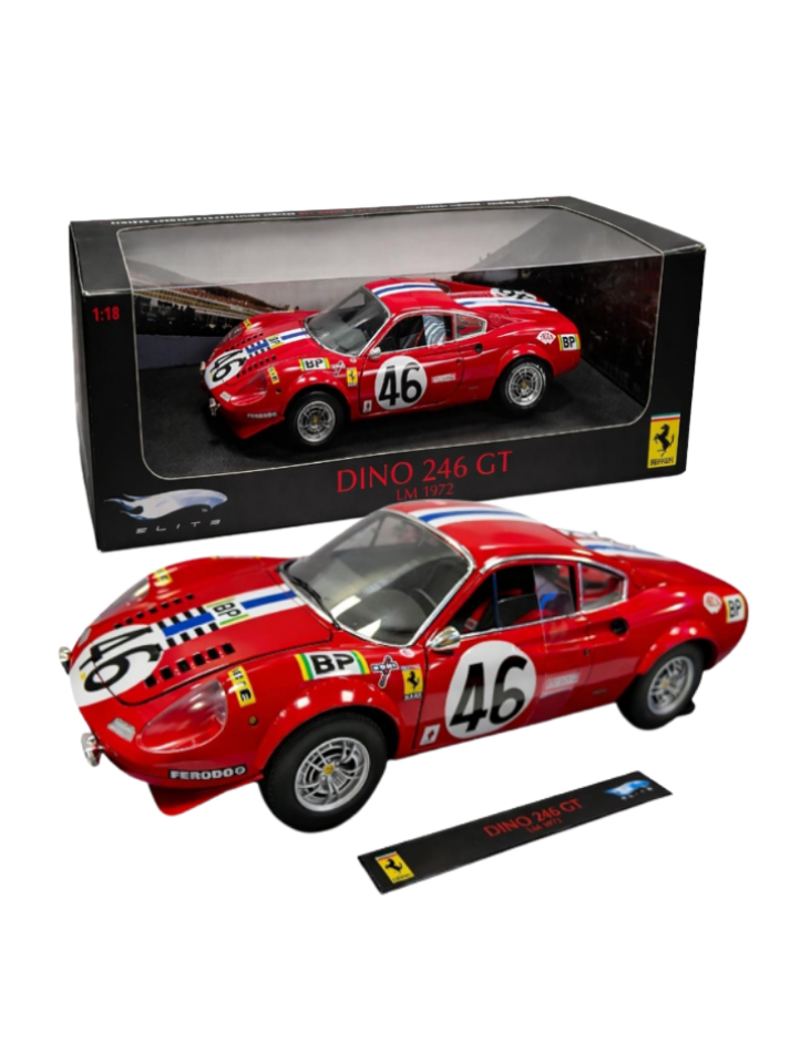 Modellino auto in scala 1:18 FERRARI ELITE HOT WEELS DINO 246 GT 1972-1