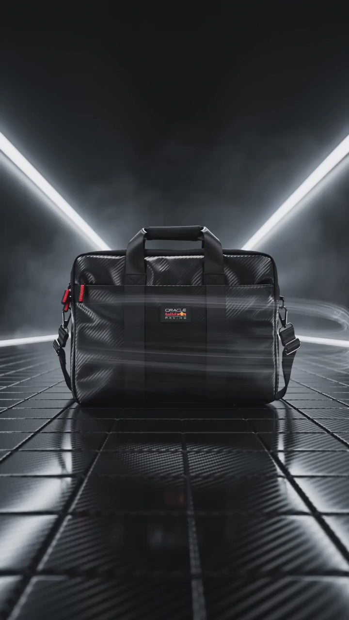 REDBULL RACING – PU CARBON COMPUTER BAG 15” WITH HANDLES AND LOGO – BLACK-5