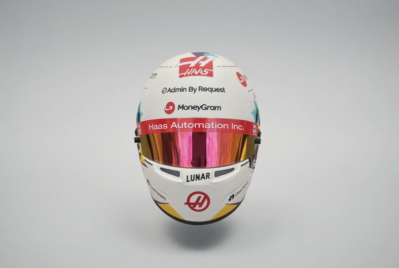 Casco Formula 1 in scala 1:2 Replica  Haas  Kevin Magnussen  F1 2024-6