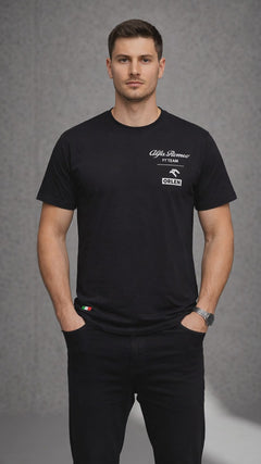 T-shirt da uomo black collezione speciale Monza - Italian GP Alfa Romeo-1