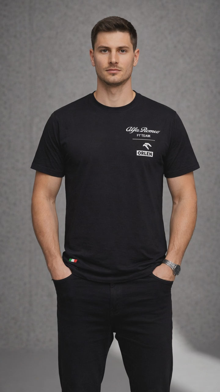 T-shirt da uomo black collezione speciale Monza - Italian GP Alfa Romeo-1